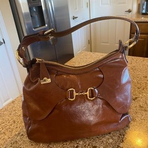 Antonio Melani saddle tan shoulder bag